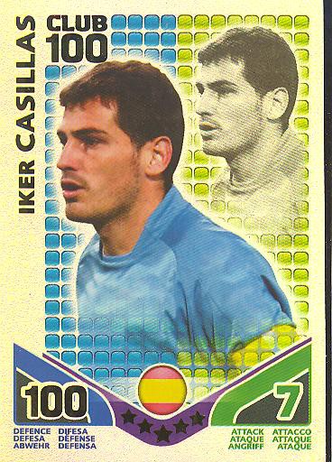 Match Attax WM 2010 - GER/Edition - Club 100 - IKER CASILLAS - Spanien