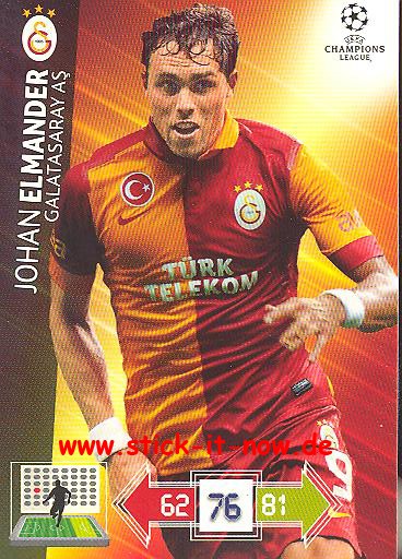 Panini Adrenalyn XL CL 12/13 - Galatasaray Istanbul - Johan Elmander