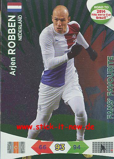 Panini Adrenalyn XL Road to WM 2014 - ROBBEN - Fans Favourite