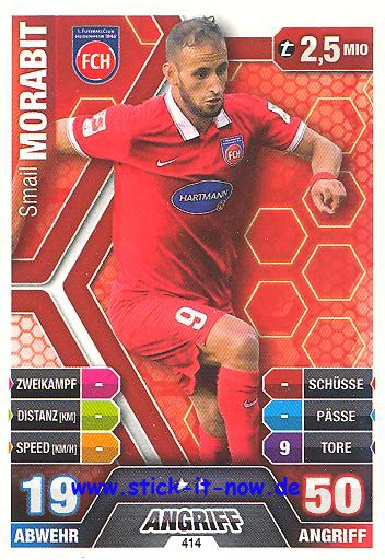 Match Attax 14/15 - Smail MORABIT - 1. FC Heidenheim 1846 - Nr. 414