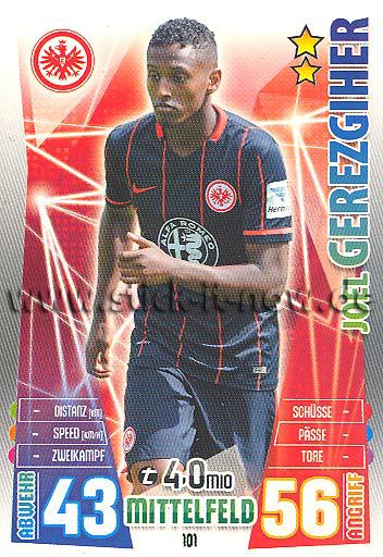 Match Attax 15/16 - Joel GEREZGIHER - Ein. Frankfurt - Nr. 101