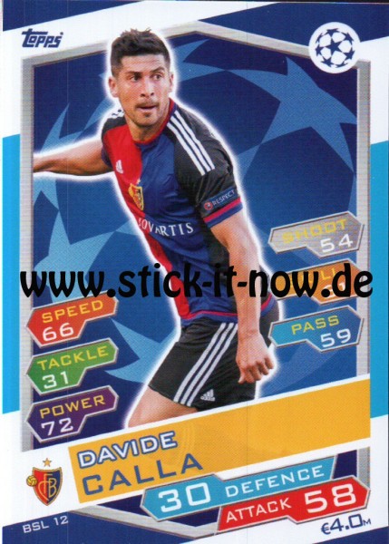 Match Attax Champions League 16/17 - Nr. BSL 12