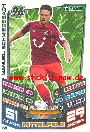 Match Attax 13/14 - Hannover 96 - Manuel Schmiedebach - Nr. 154