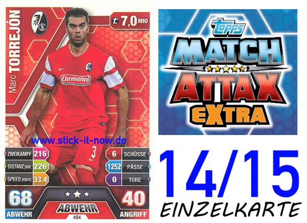 Match Attax 14/15 EXTRA - Marc TORREJON - SC Freiburg - Nr. 454