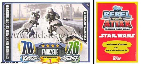 Rebel Attax - Serie 1 (2015) - SPEEDER BIKES DER STORMTROOPER - Nr. 83