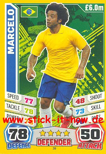 Match Attax "World Stars WM 2014" - MARCELO - Nr. 38
