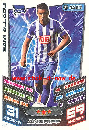 Match Attax 13/14 - Hertha BSC - Sami Allagui - Nr. 34