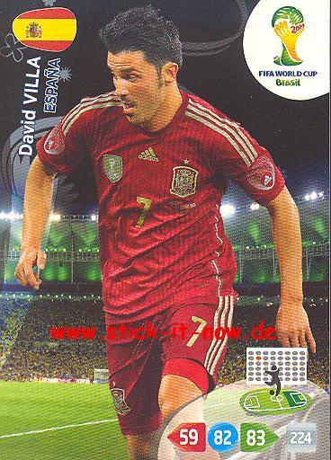 Panini Adrenalyn XL Brasil WM 2014 - David VILLA