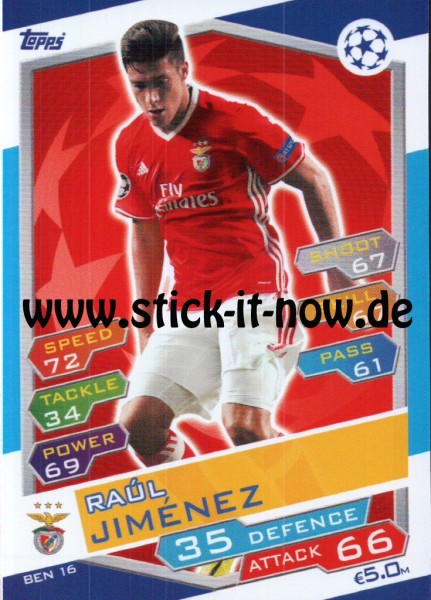 Match Attax Champions League 16/17 - Nr. BEN 16