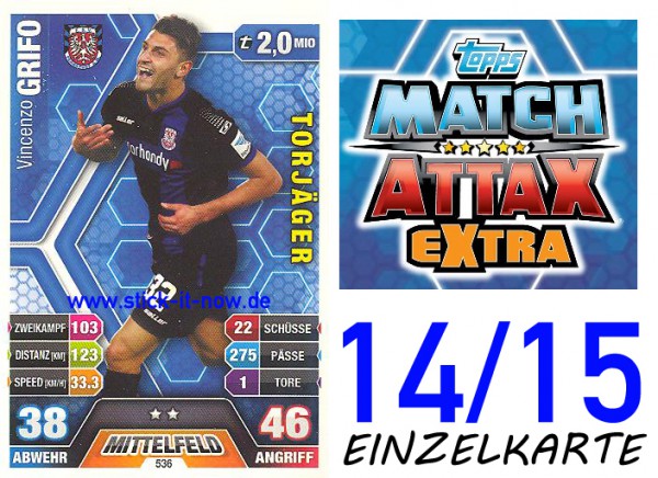 Match Attax 14/15 EXTRA - Vincenzo GRIFO - FSV Frankfurt - Nr. 536 (TORJÄGER)