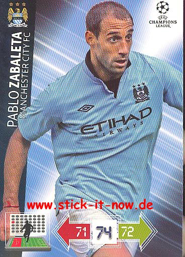 Panini Adrenalyn XL CL 12/13 - Manchester City - Pablo Zabaleta