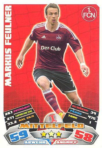 Match Attax 12/13 - Markus Feulner - 1. FC Nürnberg - Nr. 260