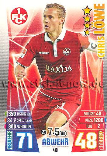 Match Attax 15/16 - Chris LÖWE - 1. FC K'lautern - Nr. 410