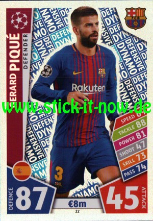 Match Attax Champions League 17/18 - Nr. 22 (Defensive Dynamo)