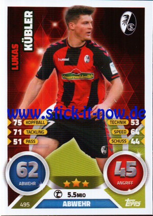 Topps Match Attax Bundesliga 16/17 Extra - Nr. 495