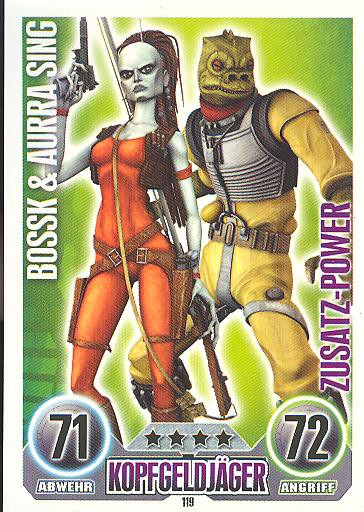 Force Attax - BOSSK & AURRA SING - Zusatz-Power - SERIE 1 (2010)