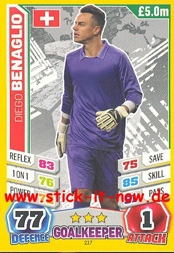 Match Attax "World Stars WM 2014" - DIEGO BENAGLIO - Nr. 217