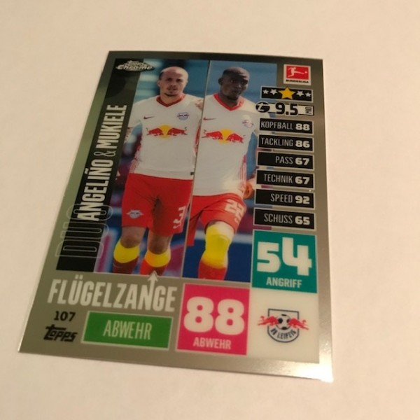 Match Attax BL Chrome 20/21 - Nr. 107 - ANGELINO & MUKIELE