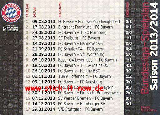 PANINI - FC BAYERN MÜNCHEN TRADING CARDS 2014 - Nr. 79
