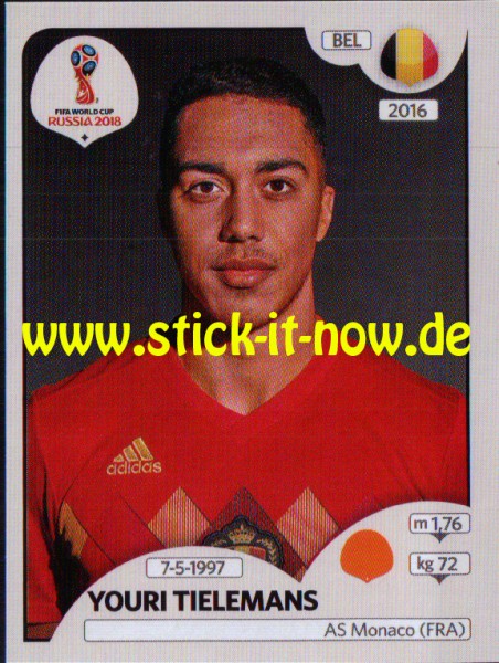 Panini WM 2018 "Sticker" - Youri Tielemans - Belgien