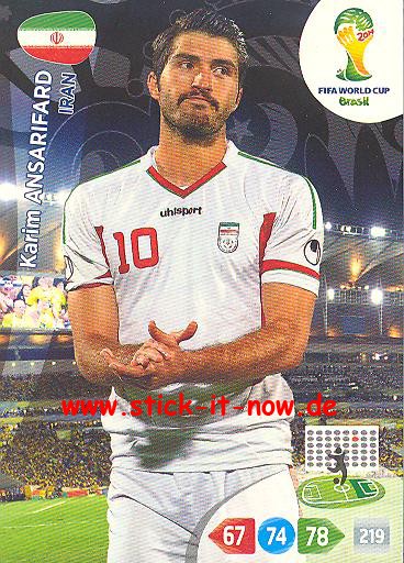 Panini Adrenalyn XL Brasil WM 2014 - Karim ANSARIFARD