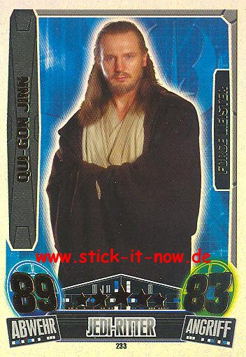 Force Attax Movie Collection - Serie 3 - FORCE-MEISTER - QUI-GON JINN - Nr. 233