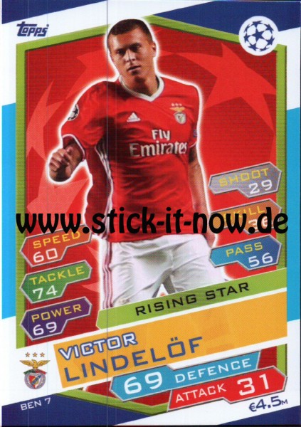 Match Attax Champions League 16/17 - Nr. BEN 7