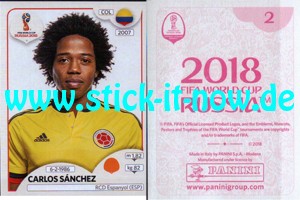 Panini WM 2018 Russland "Sticker" INT/Edition - Nr. 628