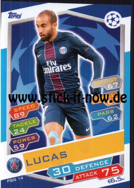 Match Attax Champions League 16/17 - Nr. PSG 14