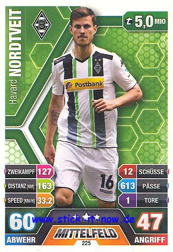 Match Attax 14/15 - Havard NORDTVEIT - Bor. M'gladbach - Nr. 225