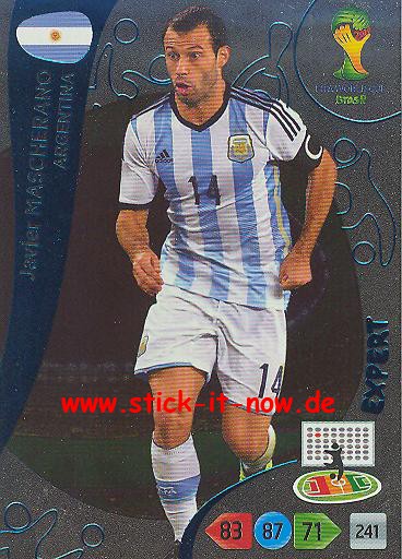 Panini Adrenalyn XL Brasil WM 2014 - Experts - Javier MASCHERANO