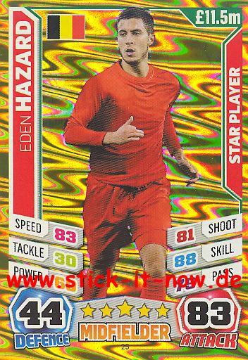Match Attax "World Stars WM 2014" - EDEN HAZARD - Star-Player - Nr. 25