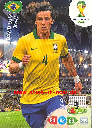 Panini Adrenalyn XL Brasil WM 2014 - DAVID LUIZ