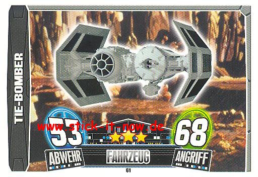 Force Attax Movie Collection - Serie 3 - TIE-BOMBER - Nr. 61