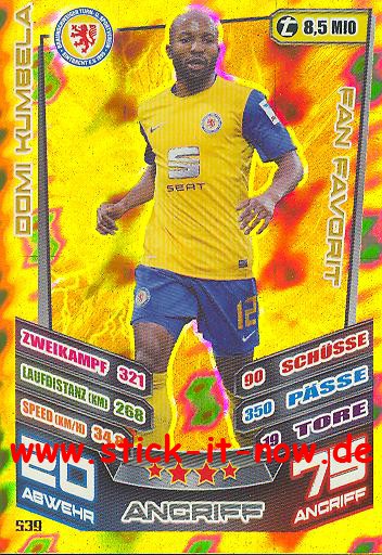 Match Attax 13/14 EXTRA - Fan Favoriten - DOMI KUMBELA - Nr. 539