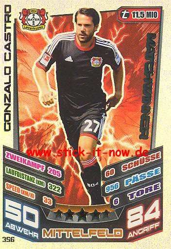 Match Attax 13/14 - Bayer Leverkusen - Gonzalo Castro - Matchwinner - Nr. 356