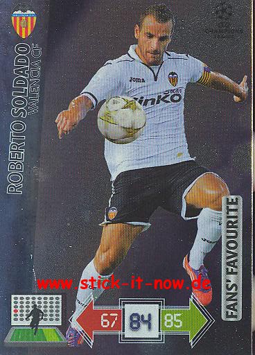 Panini Adrenalyn XL CL 12/13 - FC Valencia - Roberto Soldado - FANS FAVOURITES