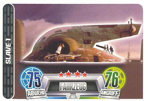 Force Attax Movie Collection - Serie 2 - SLAVE 1 - Fahrzeug - Nr. 83