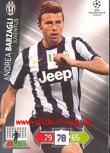 Panini Adrenalyn XL CL 12/13 - Juventus Turin - Andrea Barzagli