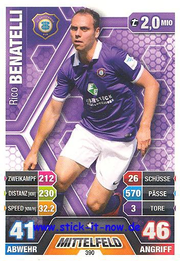 Match Attax 14/15 - Rico BENATELLI - FC Erzgebirge Aue - Nr. 390