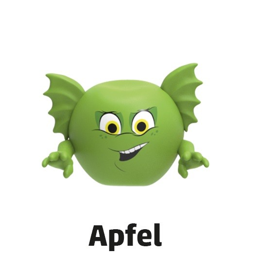 Penny Monster-Sammelfiguren - Nr. 1 "Apfel"