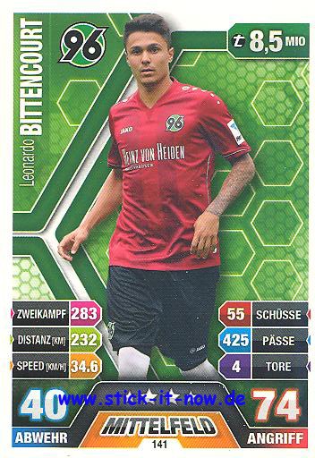 Match Attax 14/15 - Leonardo BITTENCOURT - Hannover 96 - Nr. 141