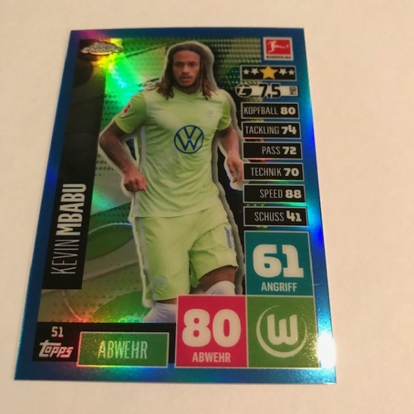 Match Attax BL Chrome 20/21 - Nr. 51 ( Blau 052/150 )