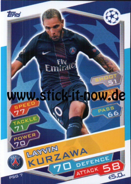 Match Attax Champions League 16/17 - Nr. PSG 7