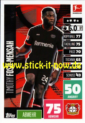 Topps Match Attax Bundesliga 2020/21 "Extra" - Nr. 756 ( Fosu-Mensah )