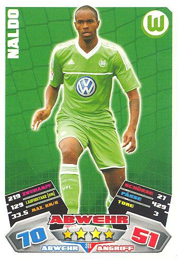 Match Attax 12/13 - Naldo - VfL Wolfsburg - Nr. 311