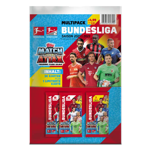 Topps Match Attax Bundesliga 2021/22 - Multipack ( 30 Karten + 1 Limitierte Karte )