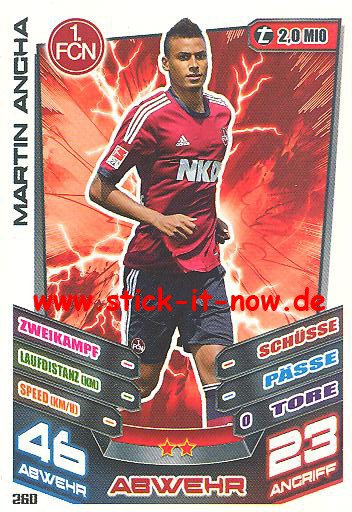 Match Attax 13/14 - 1. FC Nürnberg - Martin Angha - Nr. 260