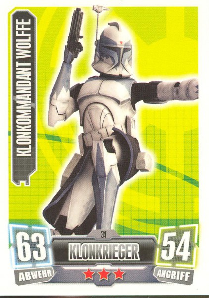 Force Attax - Serie II - Klonkommandnt Wolffe - Klonkrieger