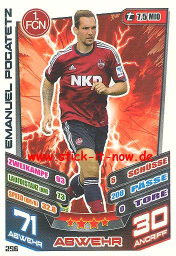 Match Attax 13/14 - 1. FC Nürnberg - Emanuel Pogatetz - Nr. 256